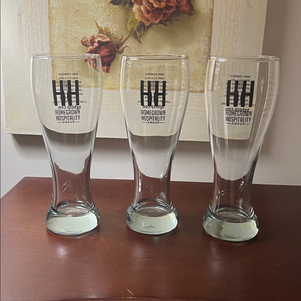 Homespun Hospitality Group Vintage Style Classic Pilsner Design Beer Glass (3)